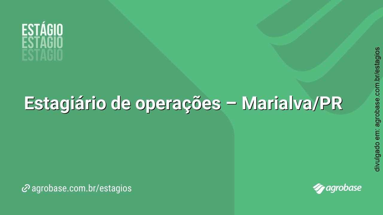 Estagiário de operações – Marialva/PR