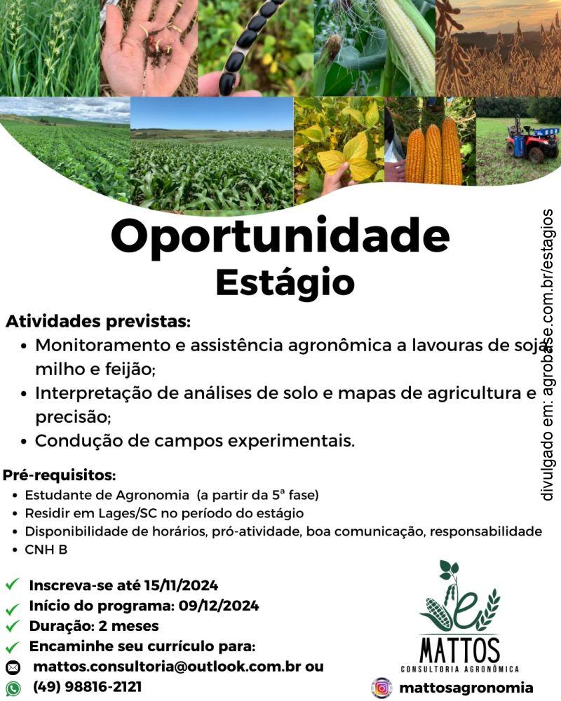 Estágio em agronomia – Lages/SC