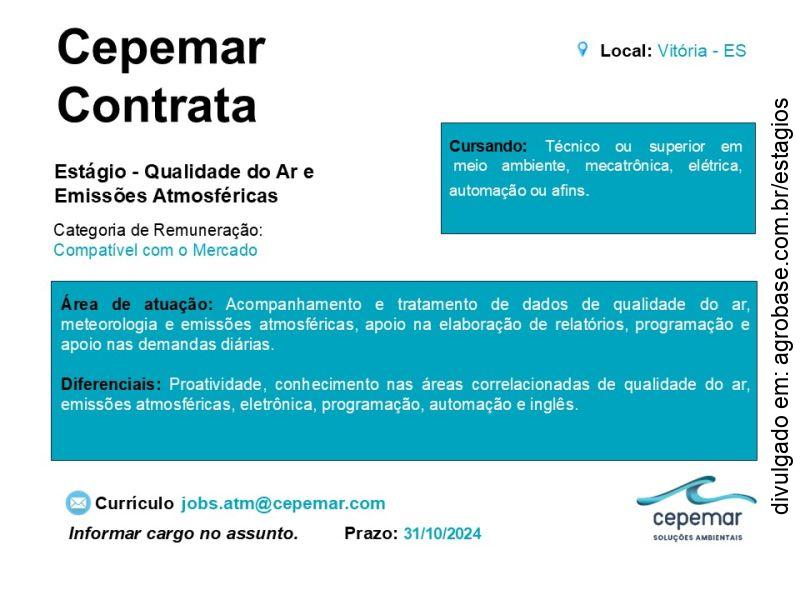 Estagiário qualidade do ar e emissões atmosféricas – Vitória/ES