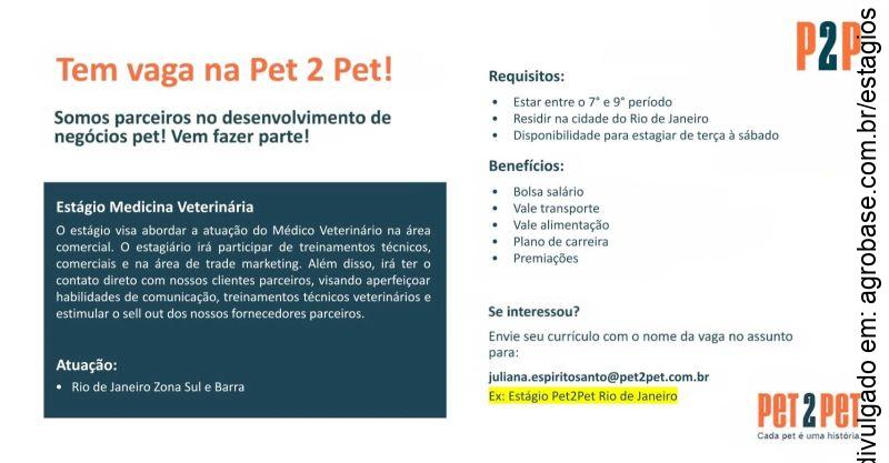 Estágio em medicina veterinária – Rio de Janeiro/RJ [zona sul e barra]