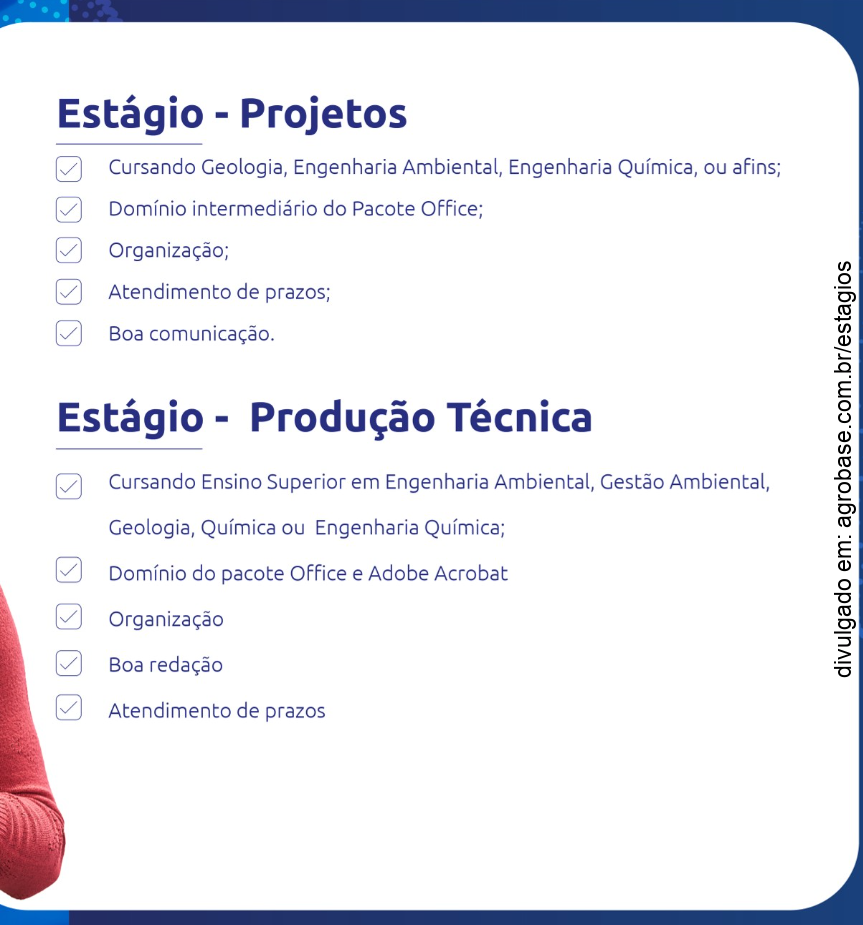 02 vagas estágio em projetos e produção técnica – Fazenda Rio Grande/PR