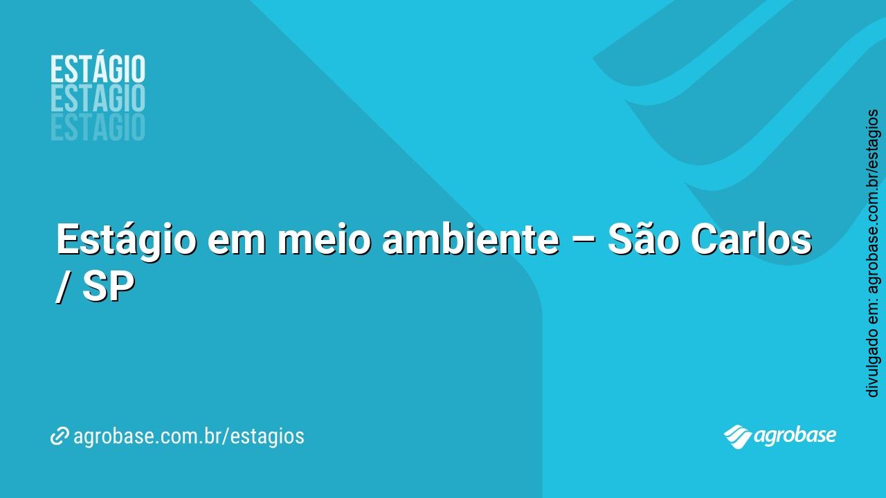 Estágio em meio ambiente – São Carlos / SP