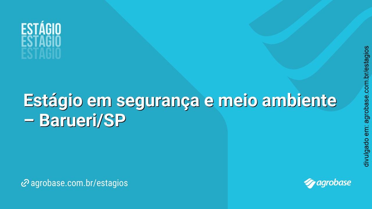 Estágio em segurança e meio ambiente – Barueri/SP