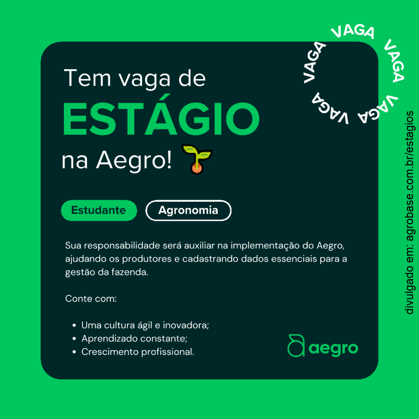 Estágio em atendimento ao cliente agronegócio – remoto