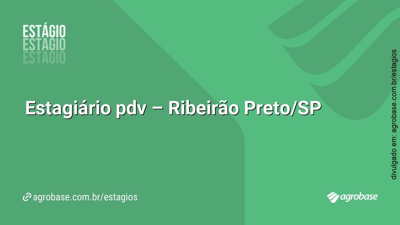 Estagiário pdv – Ribeirão Preto/SP