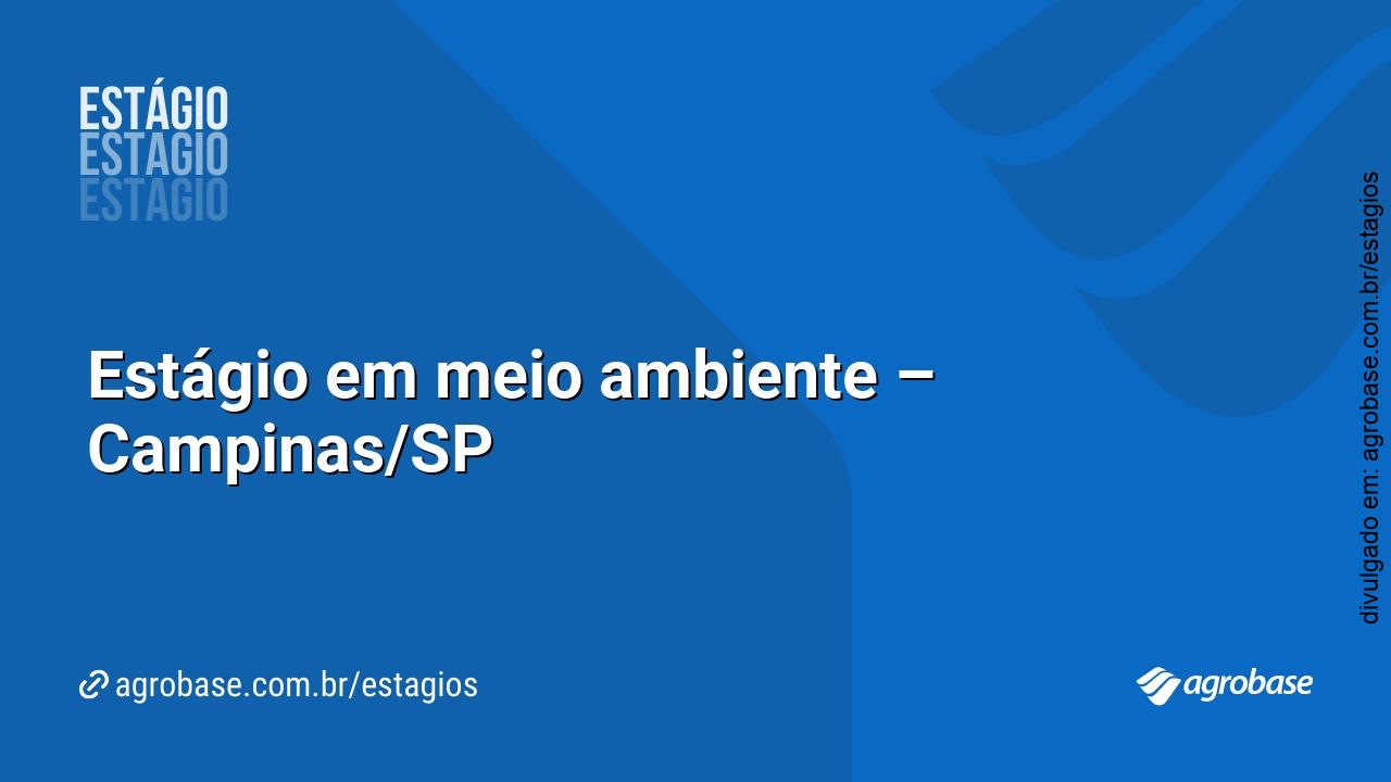 Estágio em meio ambiente – Campinas/SP