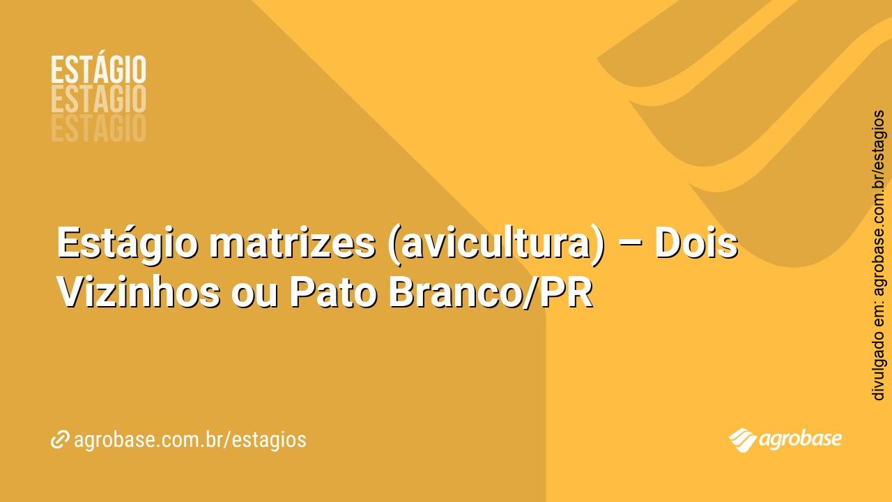 Estágio matrizes (avicultura) – Dois Vizinhos ou Pato Branco/PR