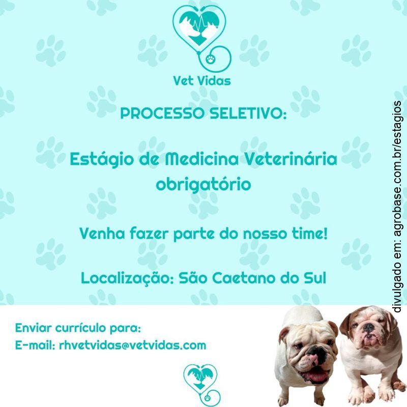 Estágio obrigatório medicina veterinária – São Caetano do Sul/SP